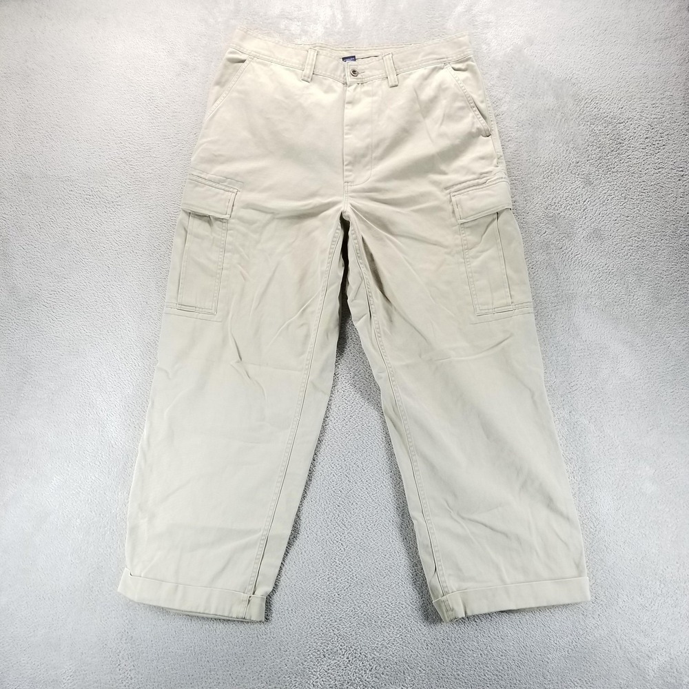 Polo Ralph Lauren Pants‎ Mens 36x30 Beige Cargo Canvas Relaxed Baggy Y2K